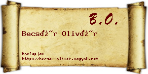 Becsár Olivér névjegykártya